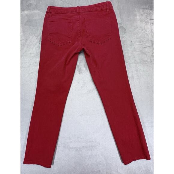 Tory Burch Red Cropped Skinny Jeans Women’s Size 27 - Picture 2 of 11